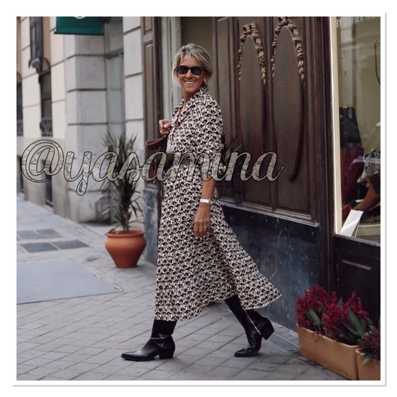 Zara Dresses & Skirts - Zara printed dress bloggers favorite